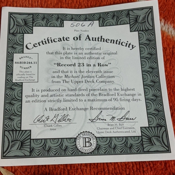 Michael Jordan collectors edition plate (1997) - Picture 2 of 8